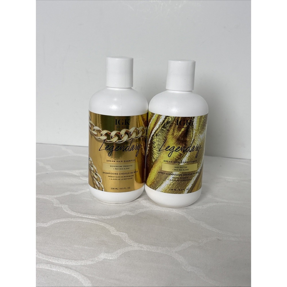 2 IGK Legendary Dream Hair Shampoo & Conditioner Set Full Size 8 oz each Sealed